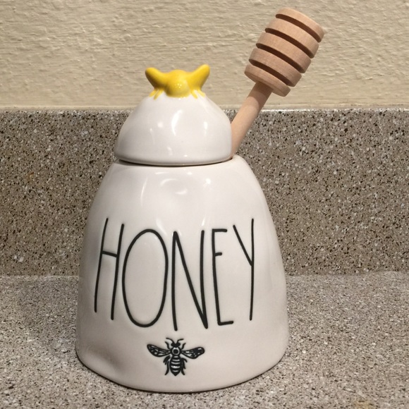 Rae Dunn | Kitchen | Nwot Rae Dunn Honey Bee Pot With Wood Stirrer Htf